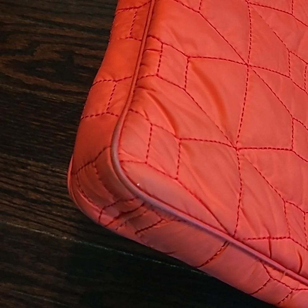 Kate Spade Red Black Quilted Padded Latop Carrier Shoulder Bag School College